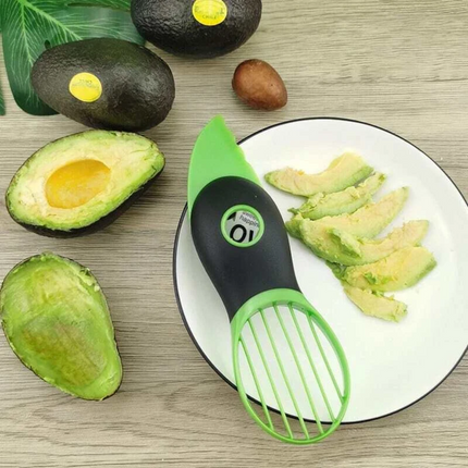 2pcs 3 In 1 Avocado Slicer Shea Corer Butter Fruit Peeler Cutter Pulp Separator