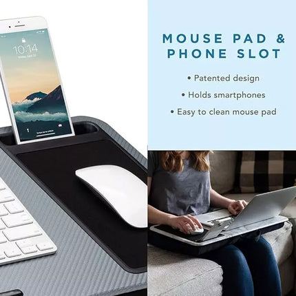 Multifunctional Portable Bed Tray Lap Desk with Cushion Table Desk Station