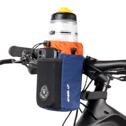 Bike Bicycle Water Bottle Holder Bag Handlebar Cup Holder-Bag Insulated Stem Bag Blue