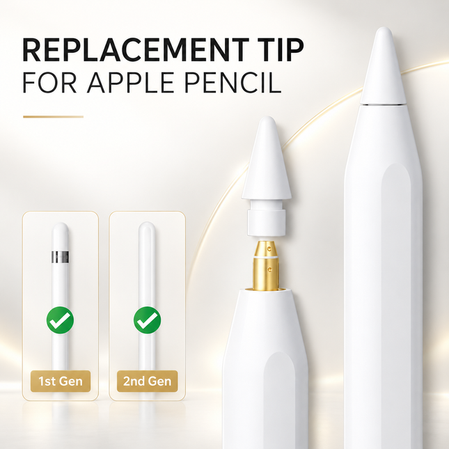 5PCS Replacement Tips Nibs For Apple Pencil 1st 2nd Gen & Logitech Crayon iPad