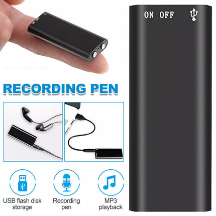 Hidden Audio Voice Recorder Listening Device 96 Hours 8GB Bug Recording Mini