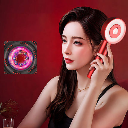 Red Light Therapy Brush, Scalp Massaging Brush-Red