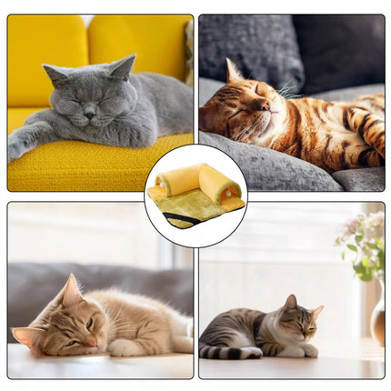 Cat Tunnel Bed Cat Bed House Interactive Toys for Pet Mat Cat Small Dogs Gift Green