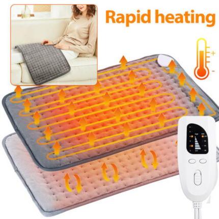 Electric Heat Pad Adjustable Heating Mat Warmer Blanket Back Pain Relief 100 x 50 cm
