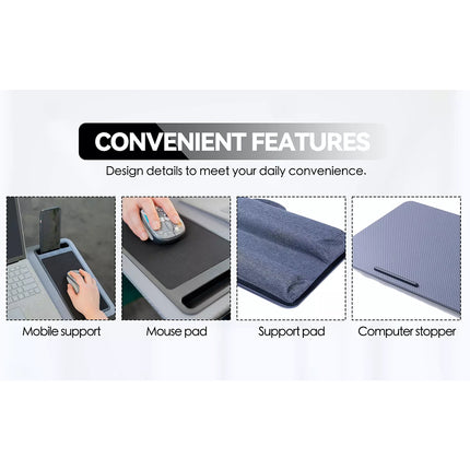 Multi Functional Lap Desk Cushion Table Work Station Mouse Pad for Laptop Tray