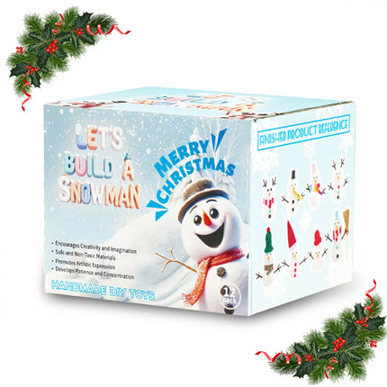 12Pcs Christmas Snowman DIY Craft Kit Build Snowman Air Dry Clay Gift Toys