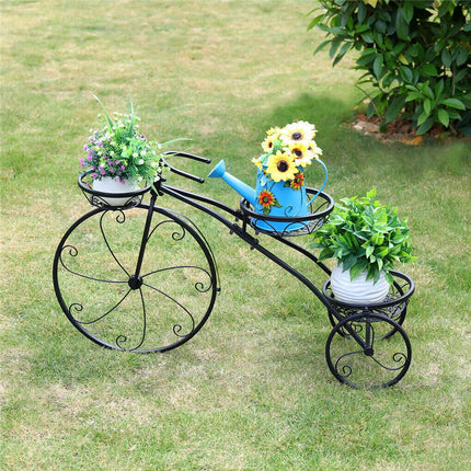 Outdoor Indoor Metal Plant Stand Planter Flower Pot Garden Shelf Shelving Bicycle