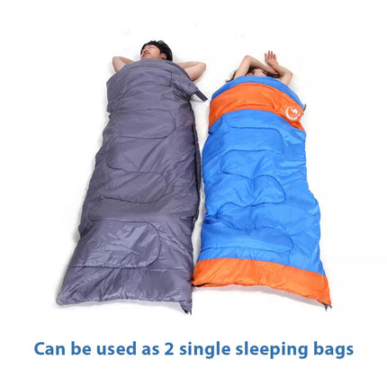 Double Sleeping Bag Bags Camping Hiking -10°C Tent Winter 220x150cm Outdoor