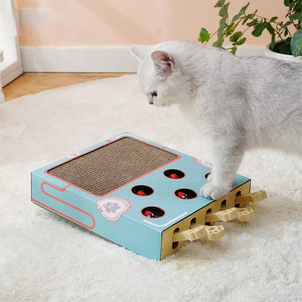 Cat Toy Whack-a-Mole Cat Scratching Board Corrugated Cardboard Scratching Pad