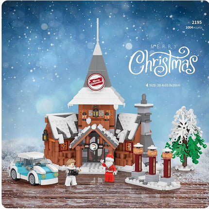 Christmas Santa House Winter Village Building Blocks Set Model Toy Gift 1004pcs