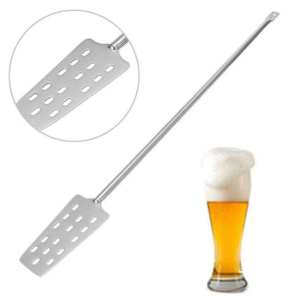 Long Handle Stainless Steel Beer Wine Mash Tun Mixing Stirrer Paddle & 15 Holes