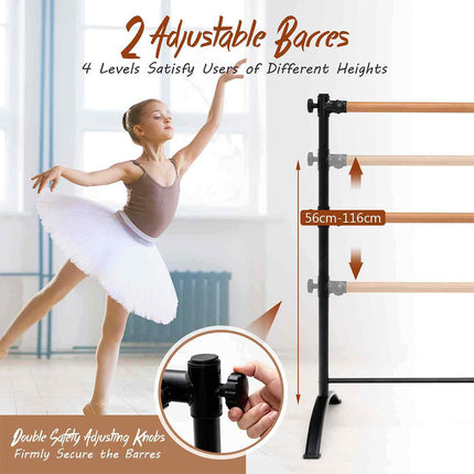 1.25M Portable Ballet Barre Freestanding Adjustable Dancing&Stretching Dance Bar