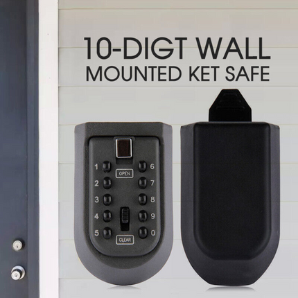 Outdoor Wall Mount Spare Key Safe Box Lock Holder Water Weather Proof
