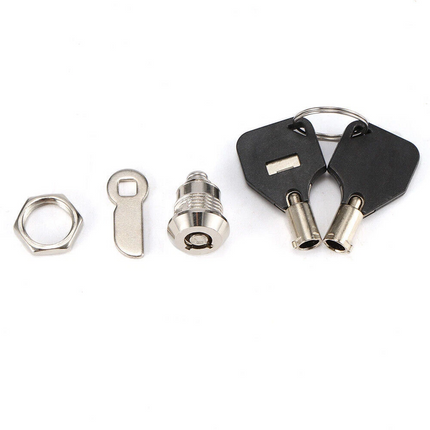 10mm Cabinet Door Drawer Mailbox Tubular Cam Lock Case Locker Security + 2 Keys 10sets