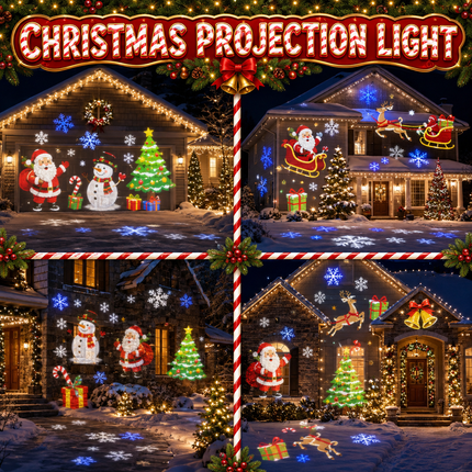 12 in 1 Christmas Laser Projector Light IP65 12 Modes Outdoor Xmas Garden Decor