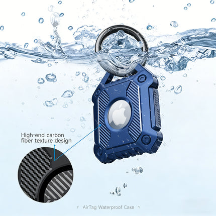 Midnight Blue Apple AirTag Protective Case Waterproof TPU Cover Air Tag Tracker Loop Holder