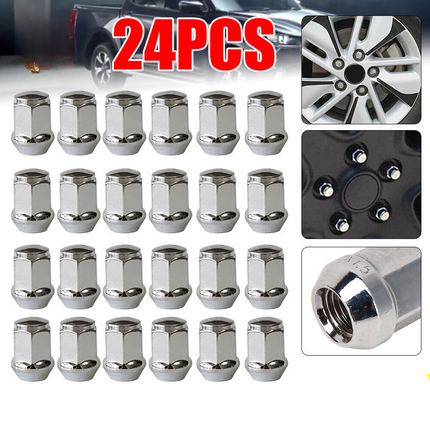 24x M12x1.5 Chrome Wheel Nuts For Ford Ranger Mitsubishi Triton Mazda Bravo Bt50