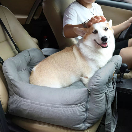 Safe Dog Car Booster Seat Belt Pet Protector Portable Travel Bed Basket Washable