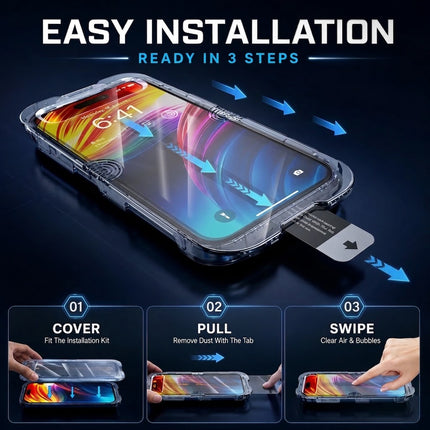 2PCS Tempered Glass Screen Protector For iPhone 18 Pro 17 Pro 9H Clear Anti-Scratch