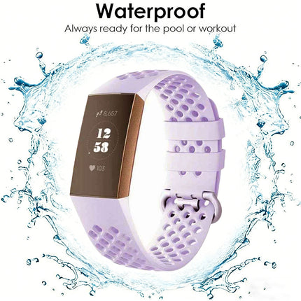 Fitbit Charge 3 4 Watch Soft Silicone Sports Replacement Band Wrist Strap Lavender