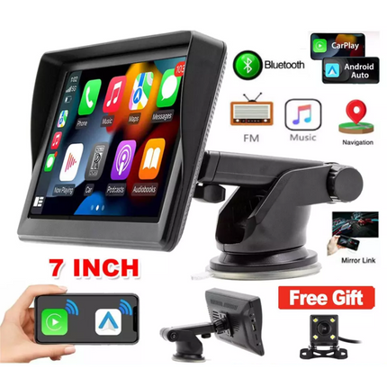 7" For Wireless CarPlay Android Auto Screen BT Car Radio FM Multimedia Players