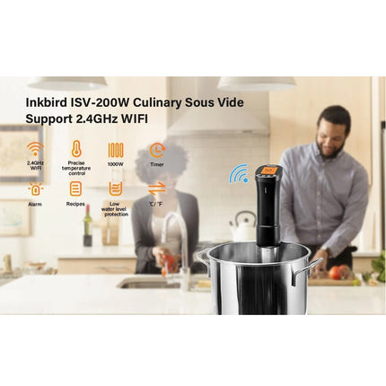 WIFI Sous Vide Culinary Cooker Immersion Circulator ISV-200W Alarm 1000W