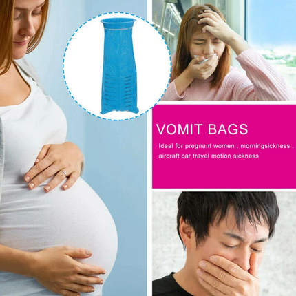 Disposable Vomit Bags Sickness Travel Plane Motion Car Bus Sea Sick Sealable 50X