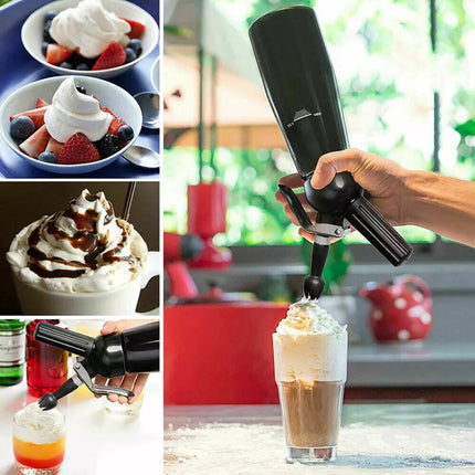Whipped Cream Dispenser Cream Whipper for Coffee Dessert Foam with Charger Holder