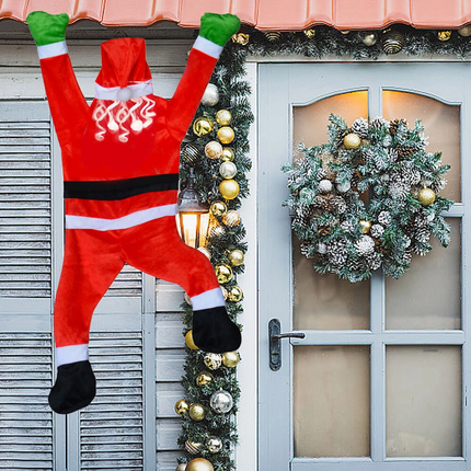 Climbing Hanging Santa Claus Christmas Outdoor Window Decoration Xmas Props