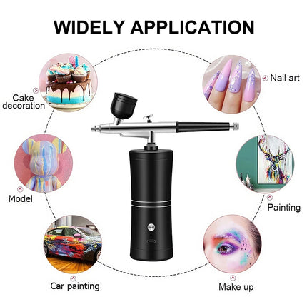 Rechargable Airbrush Kit with Compressor Spray Kit for Nail Art, Cake, Painting