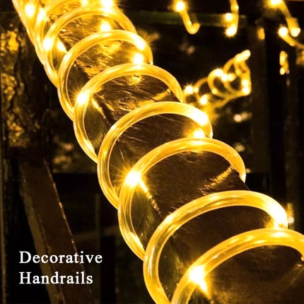 Waterproof Garden Fairy Solar Rope Lights String Decor Xmas Outdoor LED Strip Warm Light