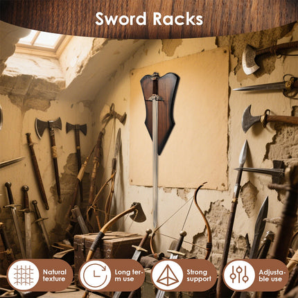 Wood Sword Wall Mount Sturdy Sword Stand Reliable Katana Wall Mount