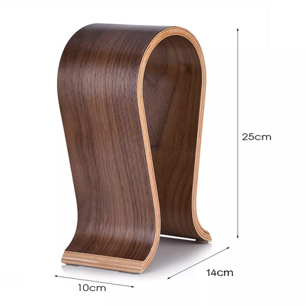 Wooden Headphone Stand Wood Headset Display Rack Earphone Holder For Home Office