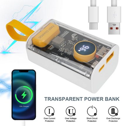 10000mAh Power Bank With 1 USB A 1 Type-C LED Power Indicator Advanced