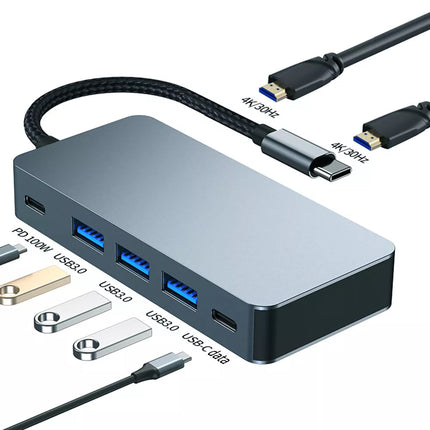 USB C Laptop Docking Station Dual Monitor HDMI USB C to Dual HDMI Adapter