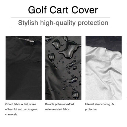 2 Passenger Golf Cart Cover Heavy Duty Protector For Yamaha Club Car Waterproof