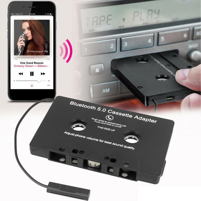 Bluetooth Car Cassette to Aux Adapter Tape Audio Adapter Converter Tape Player