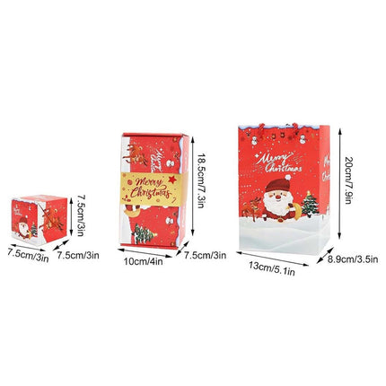 10 Bounces Christmas Surprise Gift Box Explosion for Money-Folding Pop-Up Explosion Gift Box Red