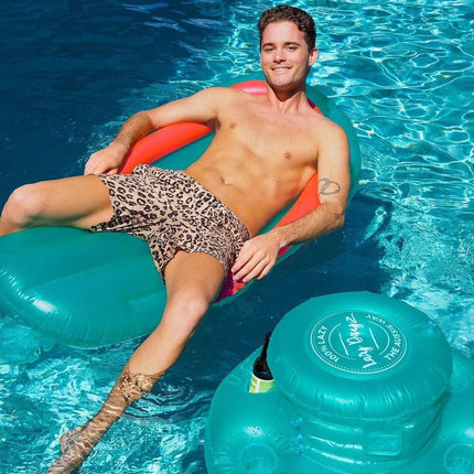 Inflatable Pool Beach Drinks Cooler Floating Bar Beer Holder Ice Tub Chiller Toy Teal