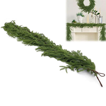 Christmas Norfolk 6 Ft Pine Garland Greenery Garland for Home Decor Fireplace