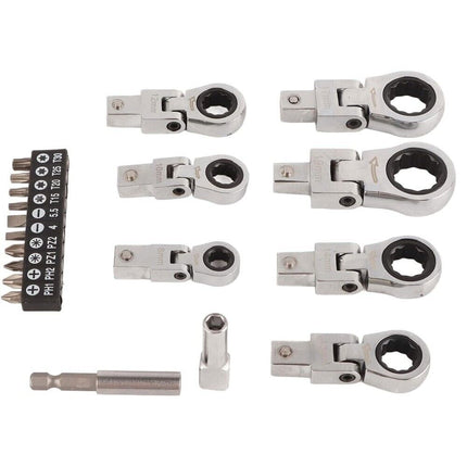 20Ps Ratchet Wrench Set Screwdriver Bit Kit