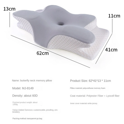 Orthopedic Memory Foam Pillow Neck Shoulder Support Cushion Pillows Pain Relief