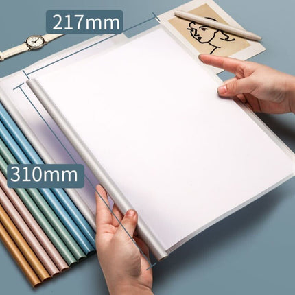 20x A4 Paper Covers Clamp File Slide Binders Spine Bone Folders Clear Pockets