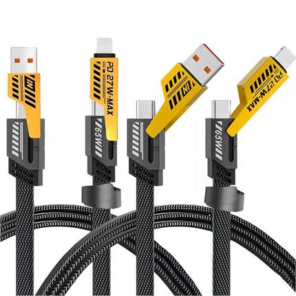 2 Packs All in one USB C Fast Charging Cable Android Charger iPhone 17 Samsung Pixel