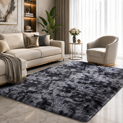 Light Grey 100cm x 160cm Soft Plush Floor Carpet Rug Mat Living Room Bedroom