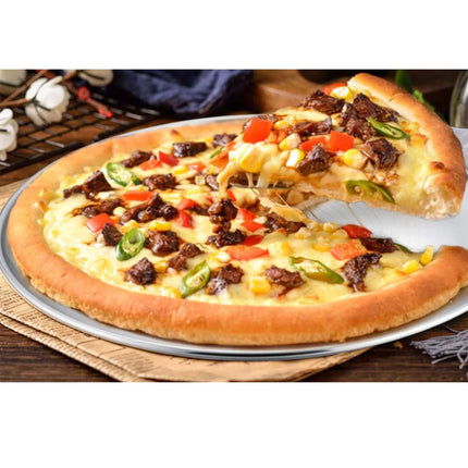 2X Stainless Steel Pizza Pan 30cm Round Pizza Tray Pizza Baking Sheet Easy Clean