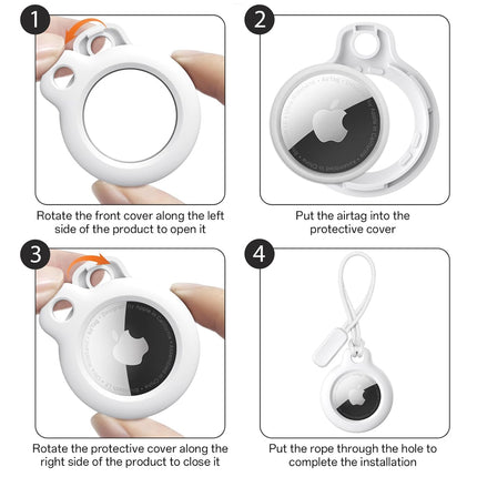 Apple AirTag Lanyard Case Protector Cover White