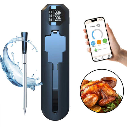 Wireless BBQ Thermometer Bluetooth Food Probe Kitchen Temperature Meat Grilling