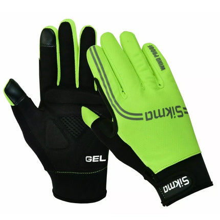 Cycling Gloves Windproof Gel Padded Touchscreen Full Finger Winter Gloves L