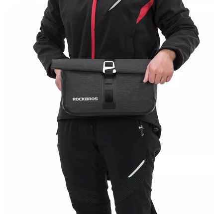Waterproof Bike Bicycle Handlebar Bag 5L Cycling Front Frame Tube Bag